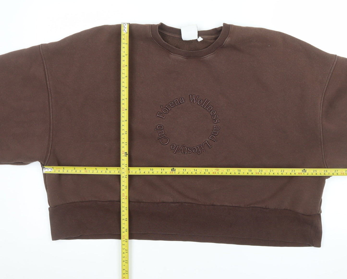 Forena Brown Crew Neck Women's Size 14 Pullover Sweatshirt