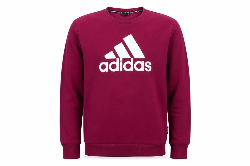 Adidas Men's Purple Logo Crew Neck Sweatshirt Size L Regular Fit