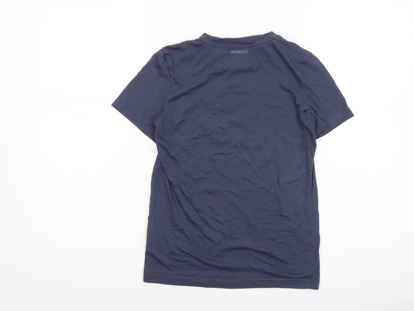Adidas Boys Blue Short Sleeve Logo T-Shirt 9-10 Years