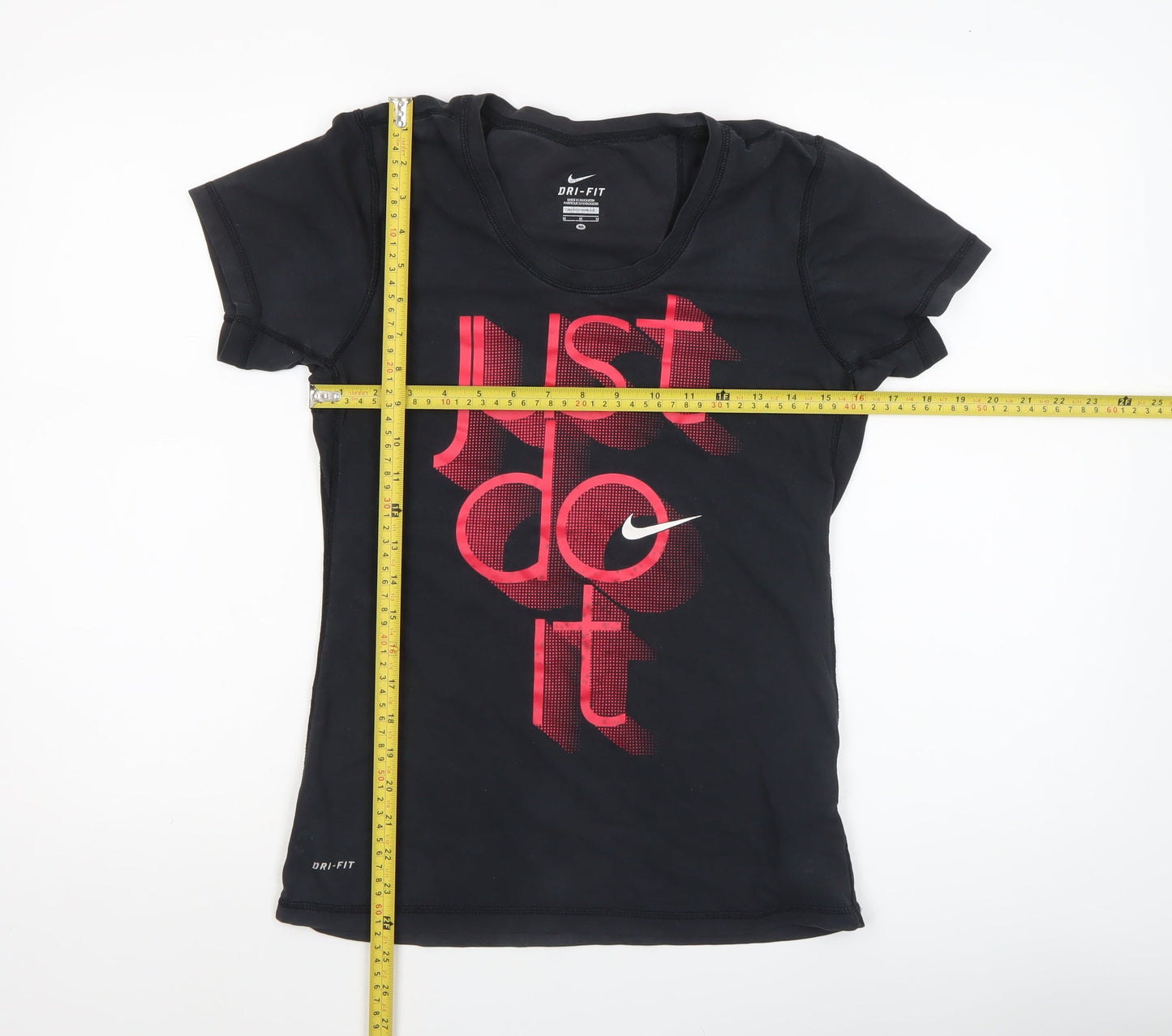 Nike Women's Black Dri-FIT Sports T-Shirt Size M Short Sleeve