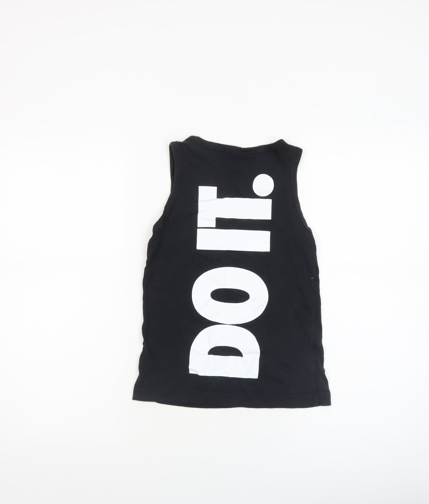 Nike Boys Black Tank Top 7-8 Years Sleeveless Sports Graphic Tee