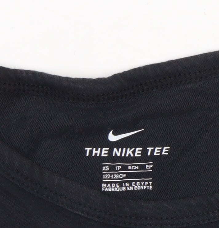 Nike Boys Black Tank Top 7-8 Years Sleeveless Sports Graphic Tee