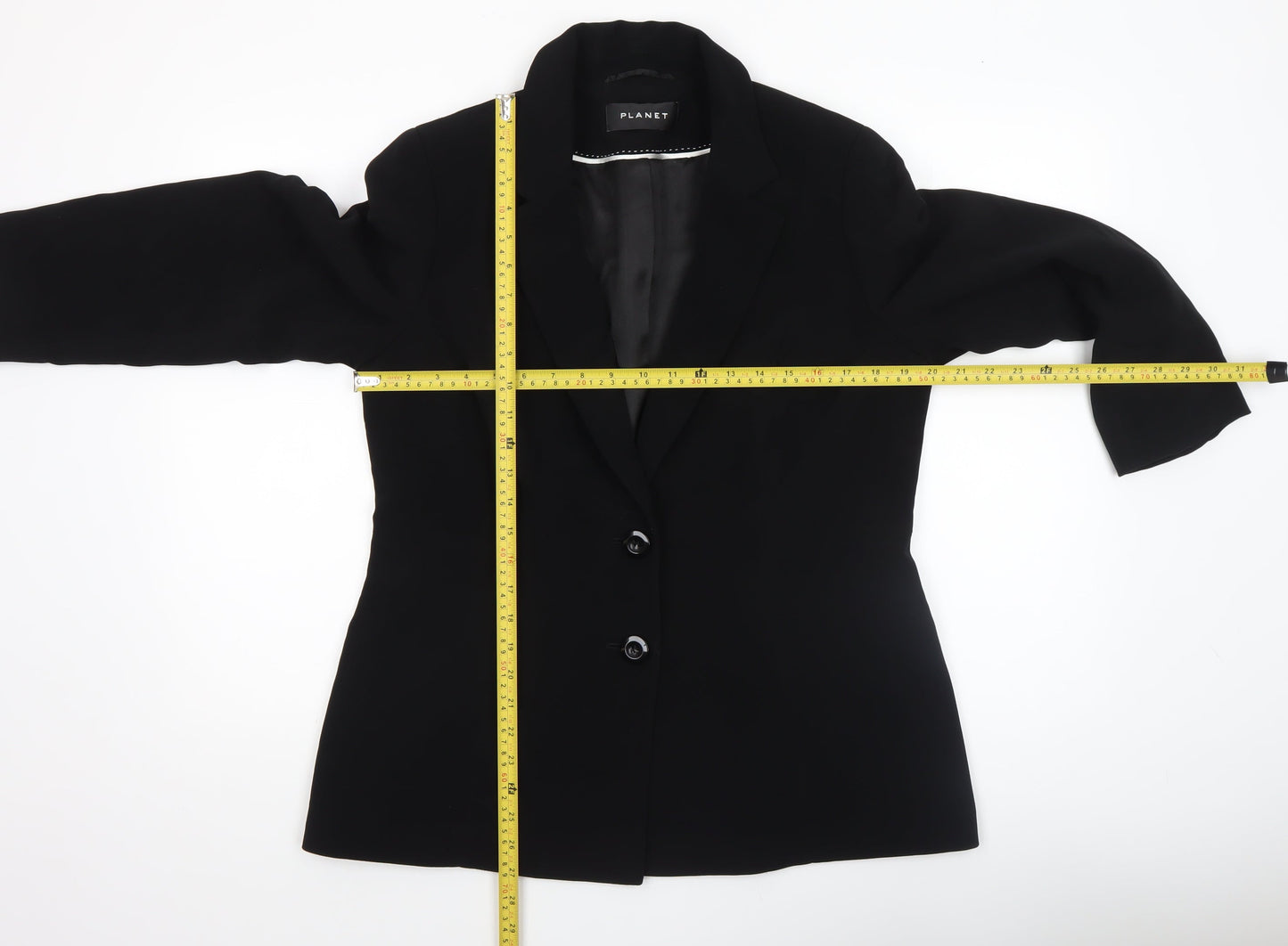 Planet Womens Black Size 14 Classic Single-Breasted Blazer