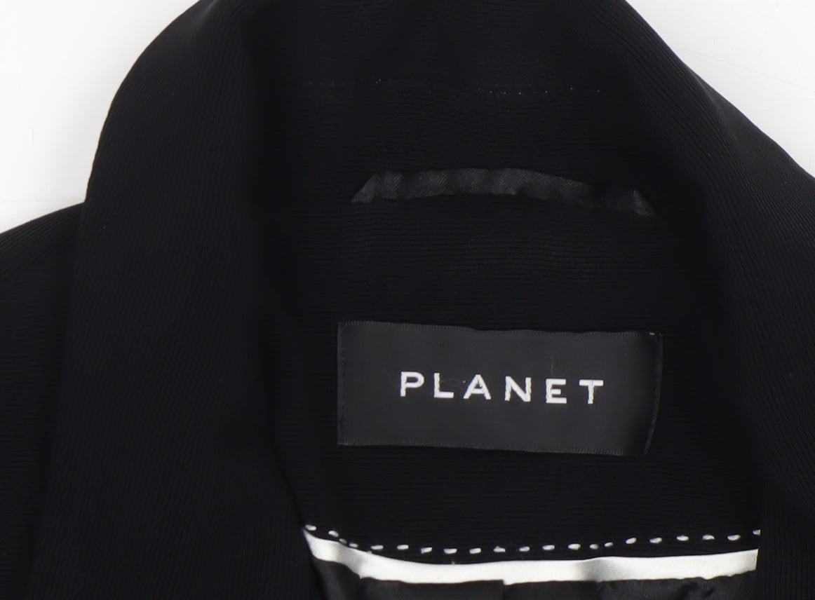 Planet Womens Black Size 14 Classic Single-Breasted Blazer