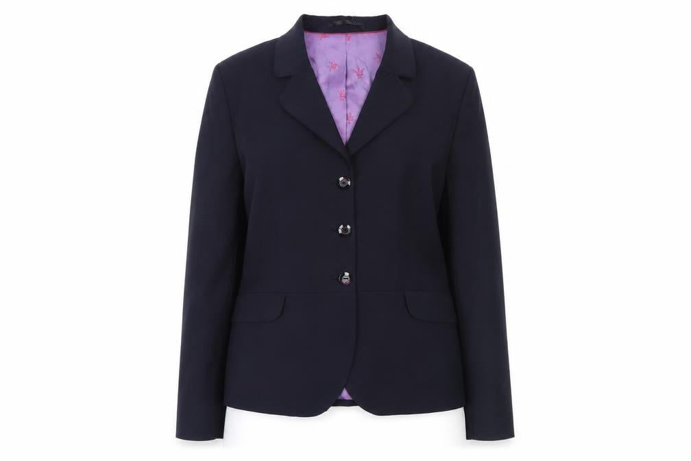 Brook Taverner Womens Black Size 14R Classic Wool Blend Suit Jacket