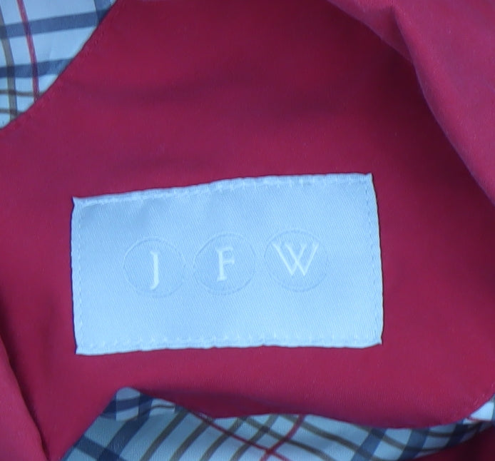 JFW Womens Red Cotton Full Zip Jacket Size 14