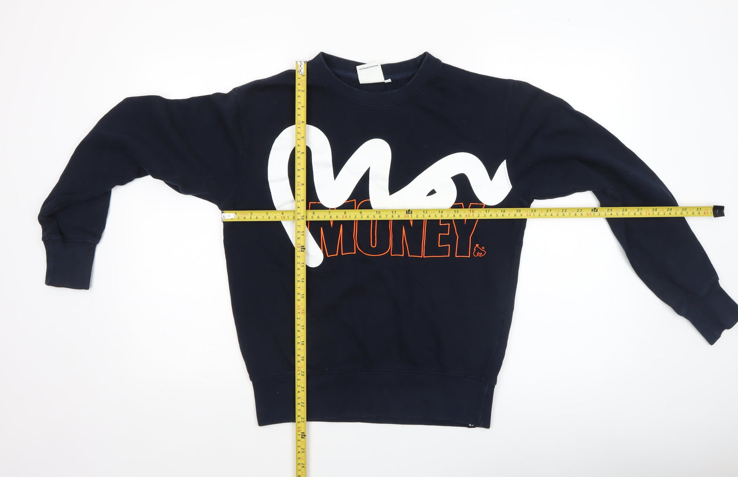 Money Navy Blue Women's Small Crew Neck Pullover Sweatshirt