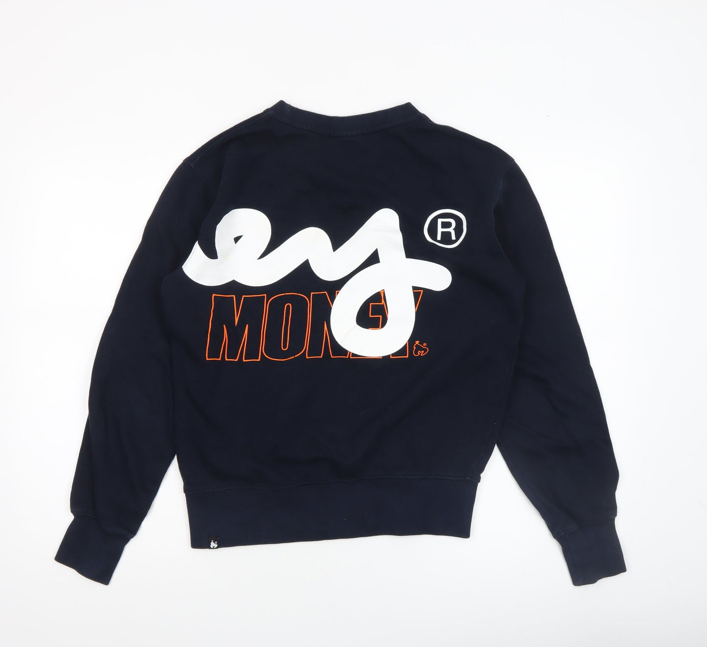 Money Navy Blue Women's Small Crew Neck Pullover Sweatshirt