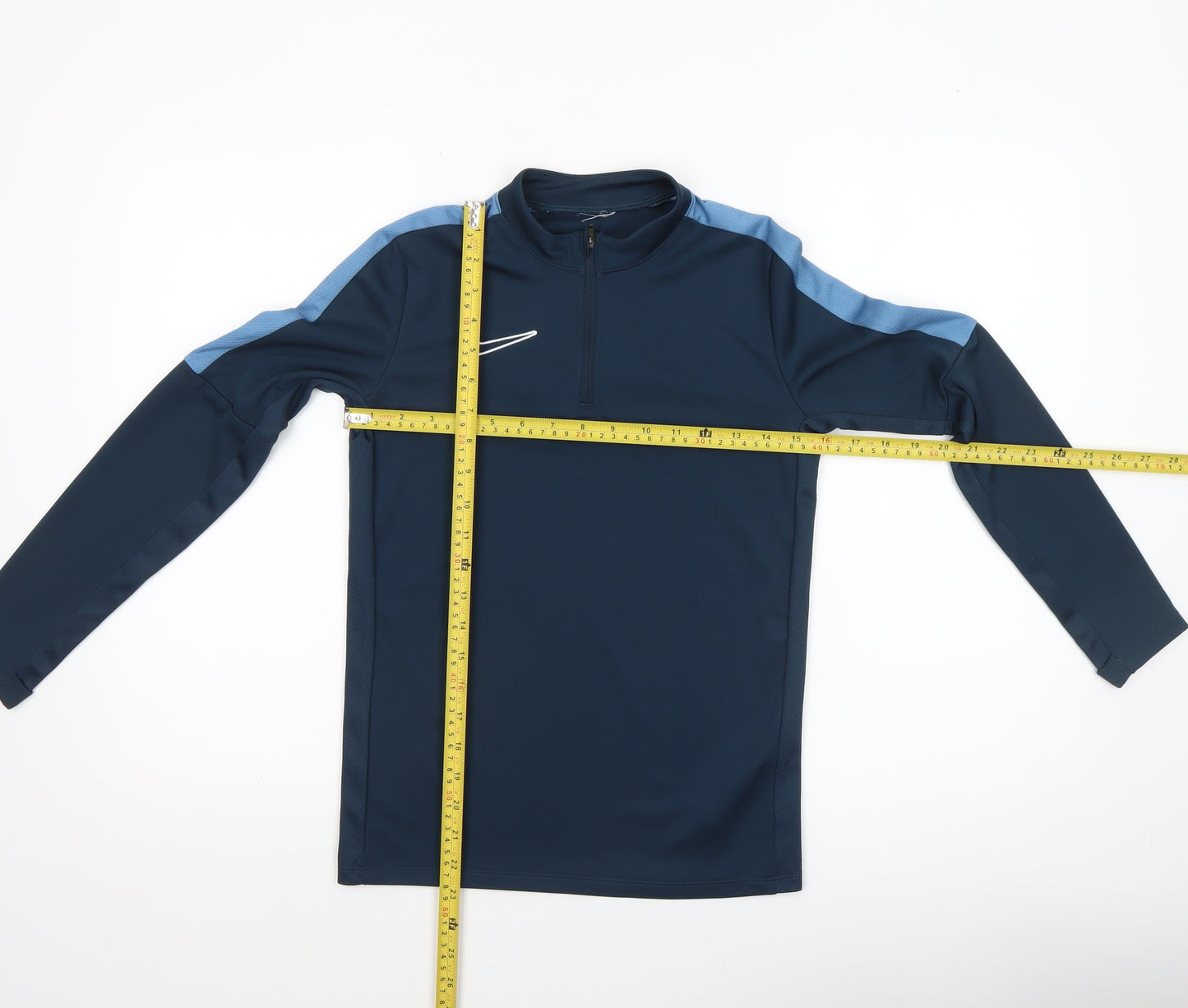 Nike Women's Blue Long Sleeve 1/4 Zip Athletic T-Shirt Size M