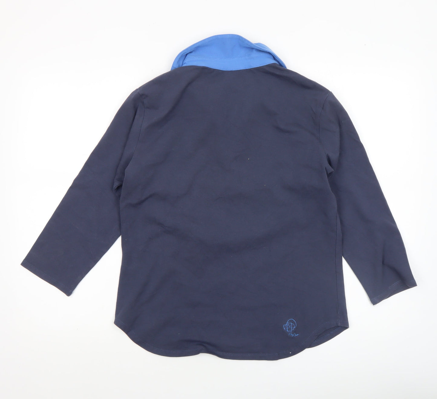 Patagonia Women’s Blue 3/4 Sleeve Cotton Collared Polo Shirt Size L