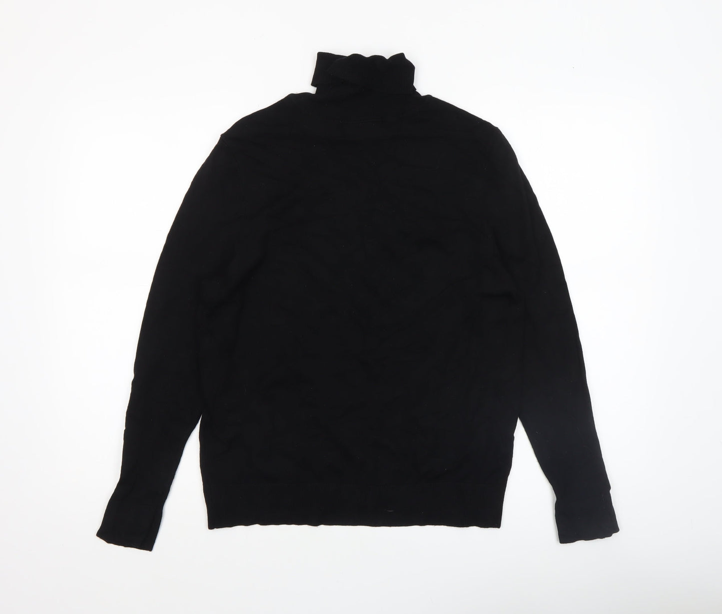 Wallis Womens Black Roll Neck Studded Shoulder Jumper UK 12