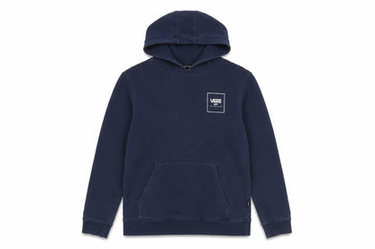 Vans Boys Navy Pullover Hoodie Large Logo Floral Graphic Blue Sweatshirt