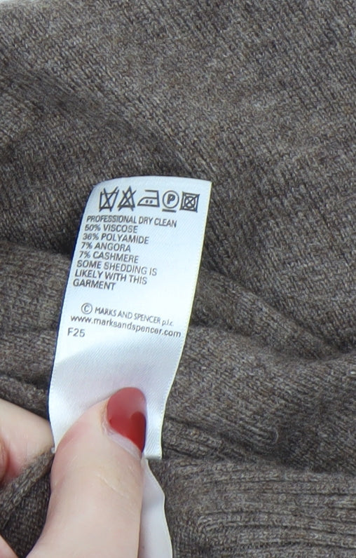 Marks and Spencer Women’s Brown Wrap Knit Cardigan Size 8-10