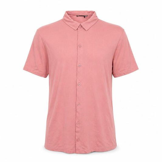 ASOS Design Men’s Pink Short Sleeve Button-Up Casual Shirt Size S