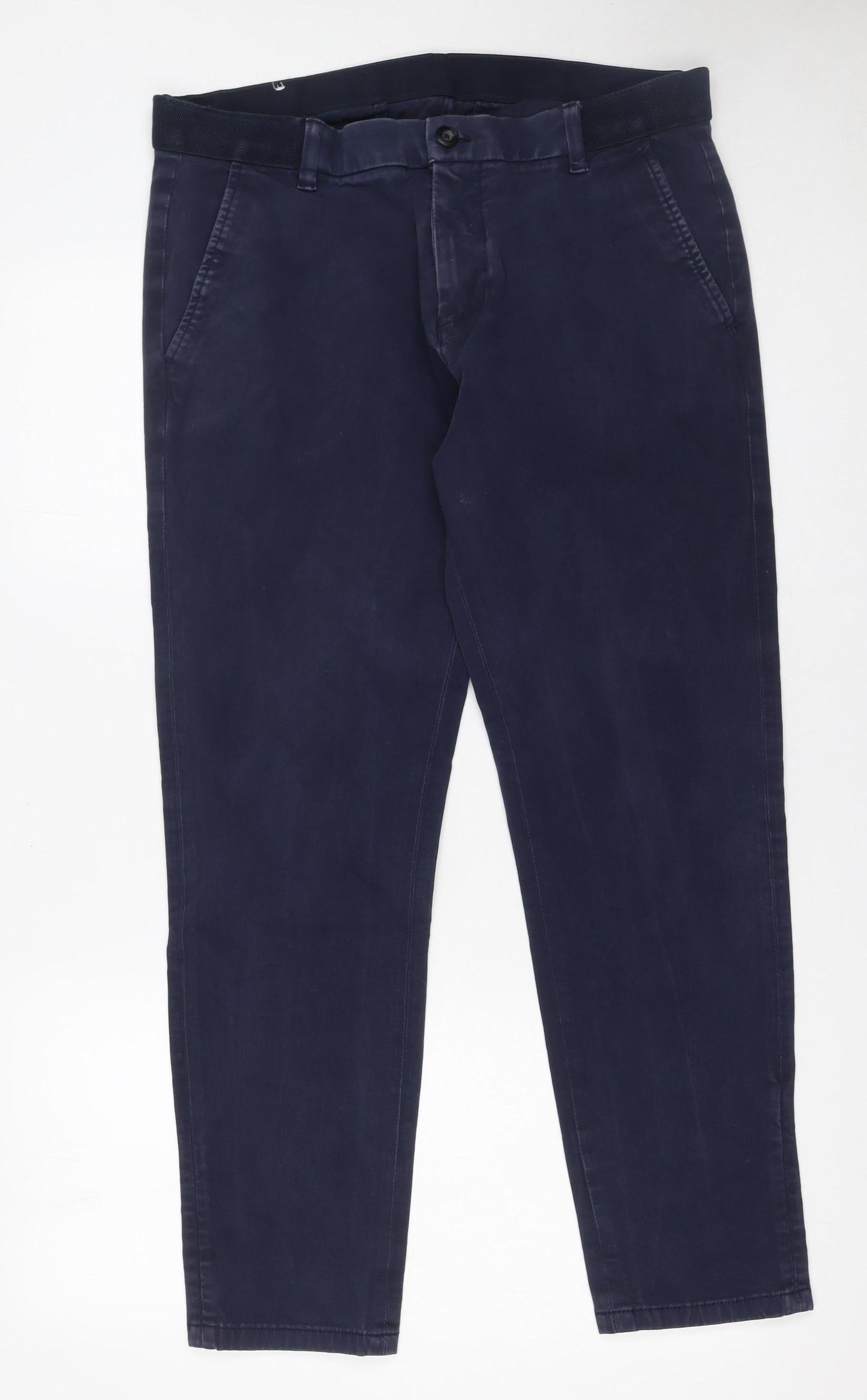 ZARA Men's Blue Slim Fit Chino Trousers Size M 31in Waist