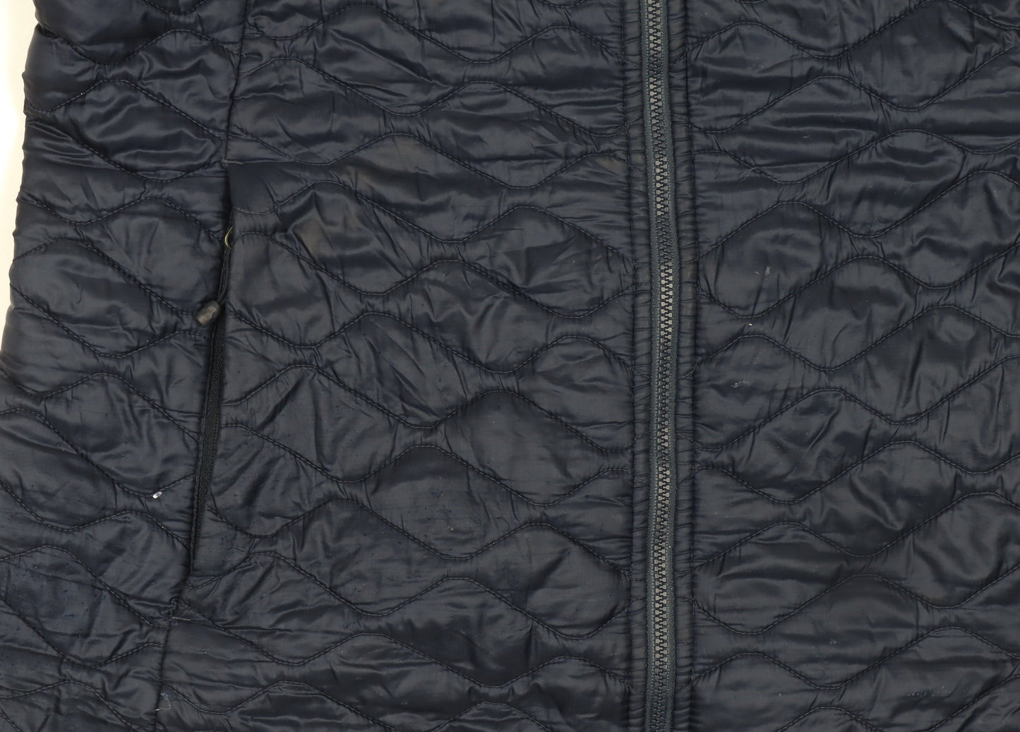 The North Face Women's Blue Quilted Hooded Jacket Size M