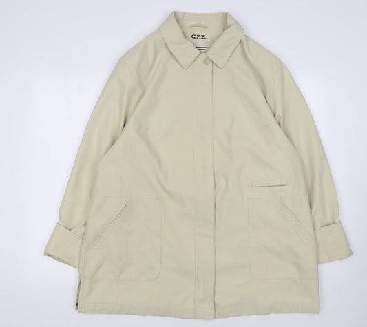 C.F.E. Classic Club Beige Women's Size 18 Mid-Length Coat