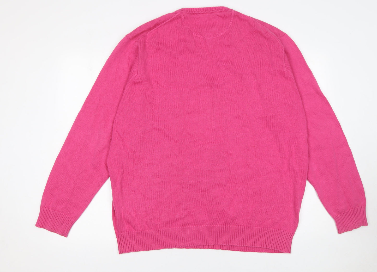 Wolsey Men’s Pink Cotton Crew Neck Jumper XL Knit Pullover