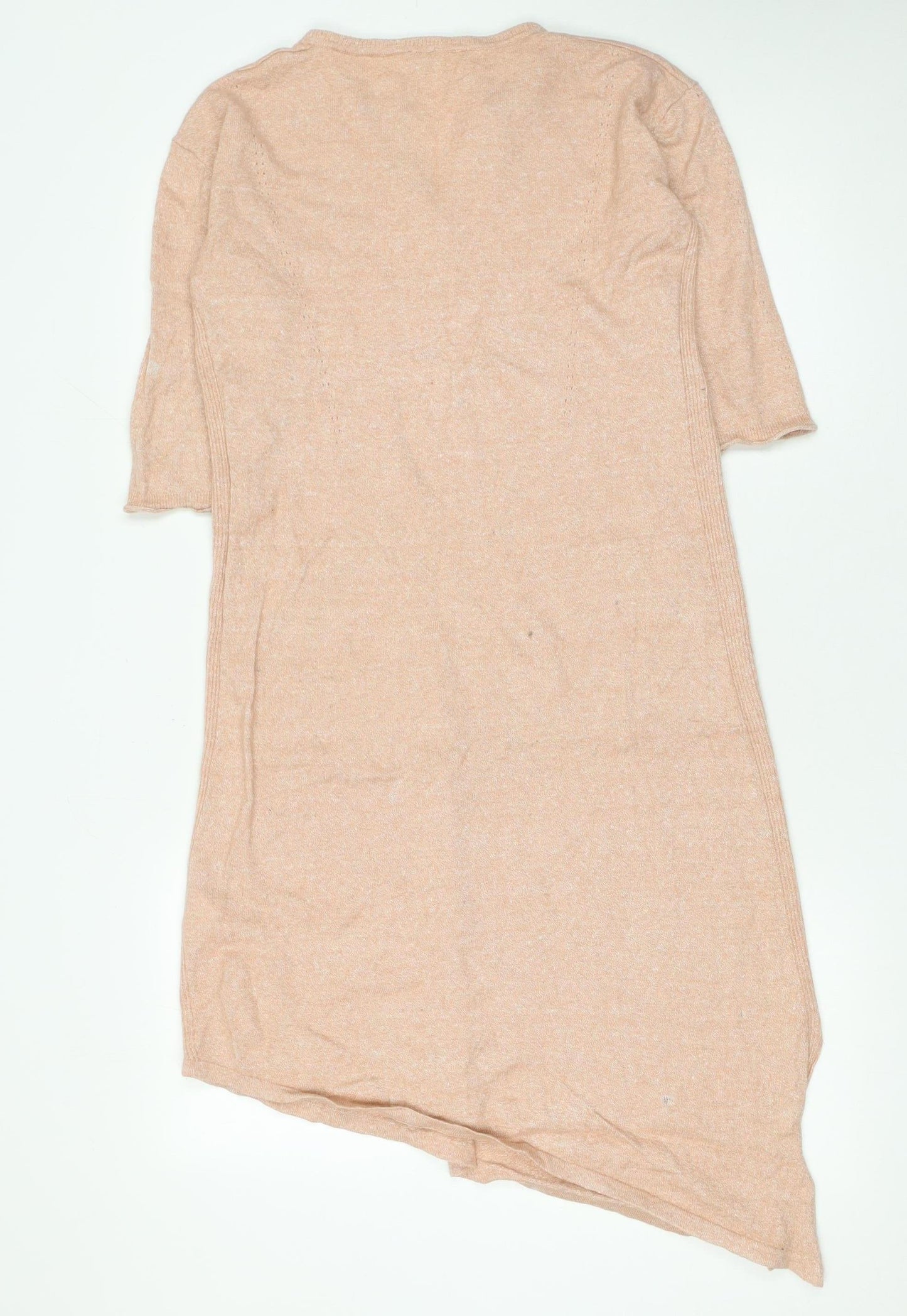 Poetry Women Beige Asymmetric Knit Midi Dress Size 10