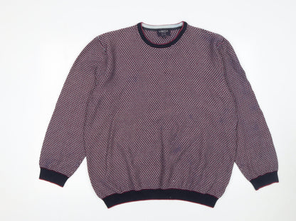 Marks & Spencer Men's Multicoloured 2XL Cotton Pullover Jumper