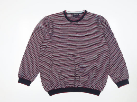 Marks and Spencer Men's Multicoloured 2XL Cotton Pullover Jumper