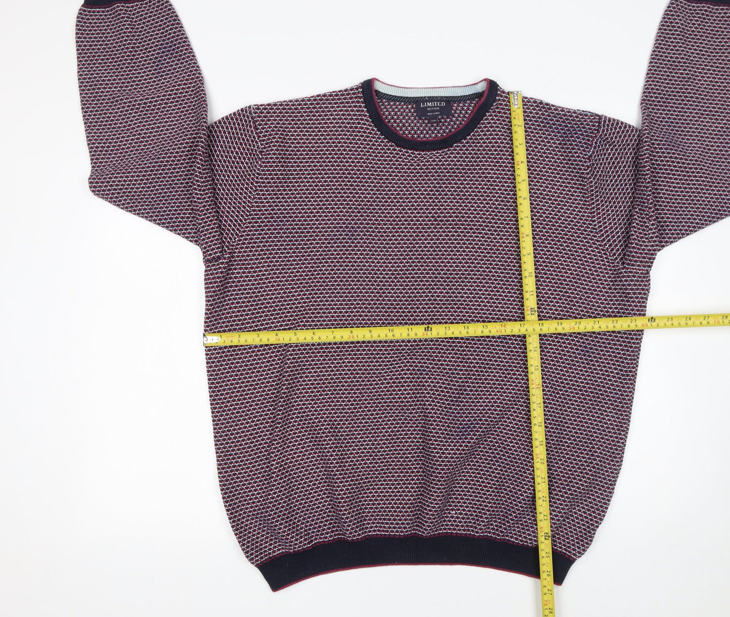 Marks and Spencer Men's Multicoloured 2XL Cotton Pullover Jumper