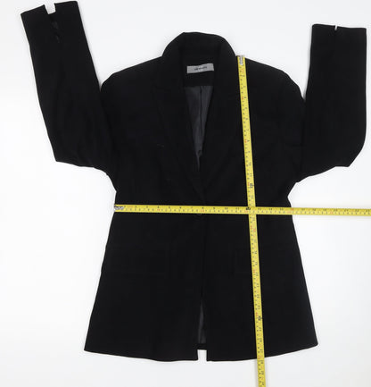 Back view of Amaranto women’s black, size UK 12, single-breasted blazer jacket