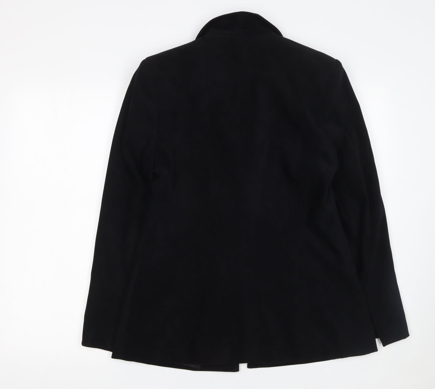 Amaranto Womens Black Size 12 Single-Breasted Blazer Jacket