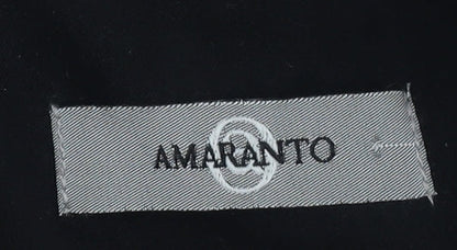 Brand and care label for Amaranto women’s black, size UK 12, single-breasted blazer jacket