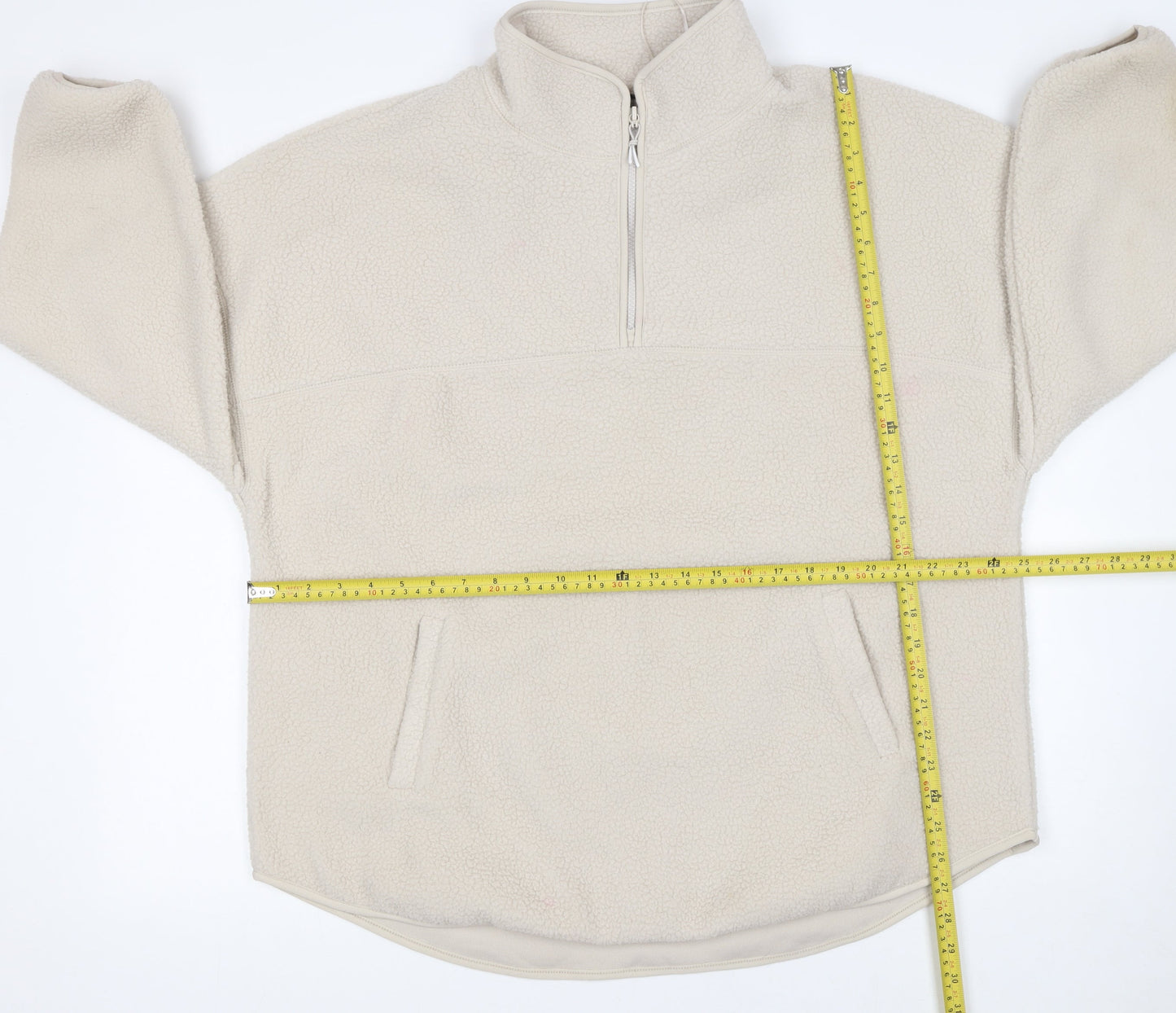 Dunnes Stores Womens Beige Fleece Pullover Sweatshirt Large