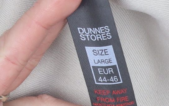 Dunnes Stores Womens Beige Fleece Pullover Sweatshirt Large