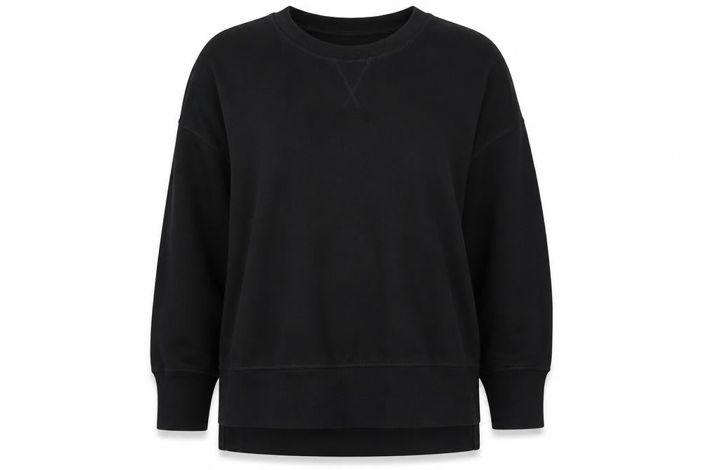 Sweaty Betty Women Black XS Pullover Sweatshirt 55% Cotton 45% Modal