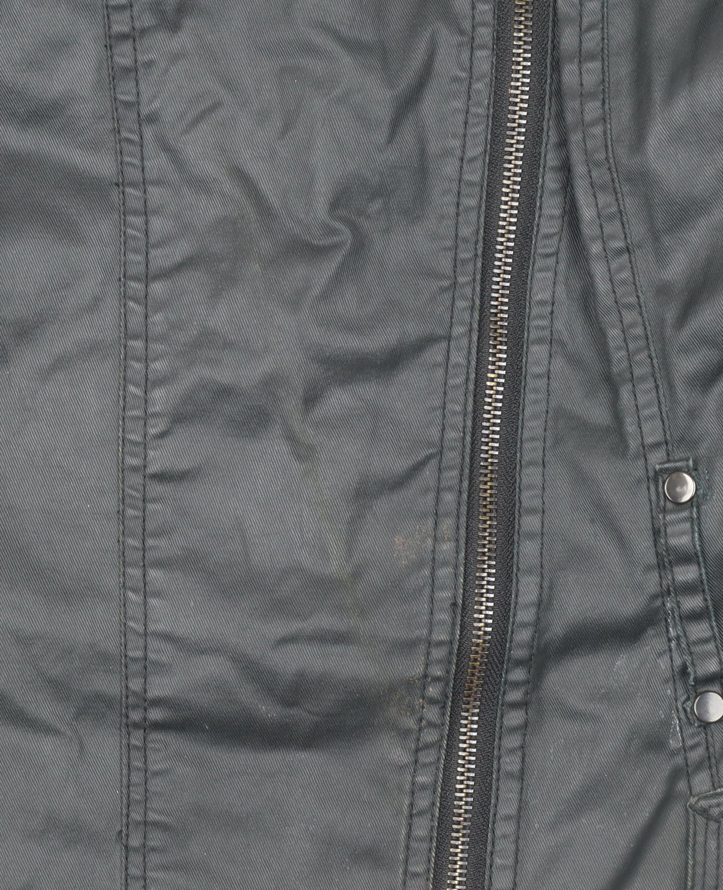 Next Womens Black Cotton Military Zip Jacket Size 14
