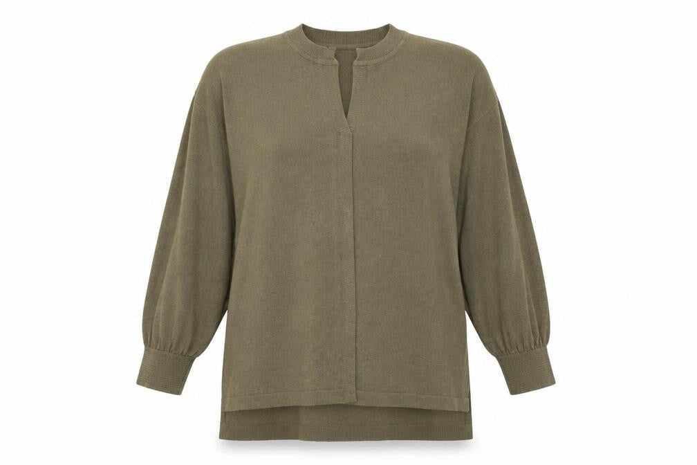 Zara Women Green Relaxed Knit Cardigan Size 12 V-Neck Long Sleeve
