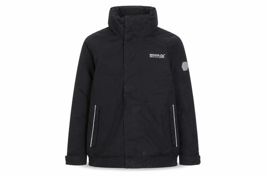 Regatta Boys Black Waterproof Puffer Jacket 5-6 Years Hooded Winter Coat