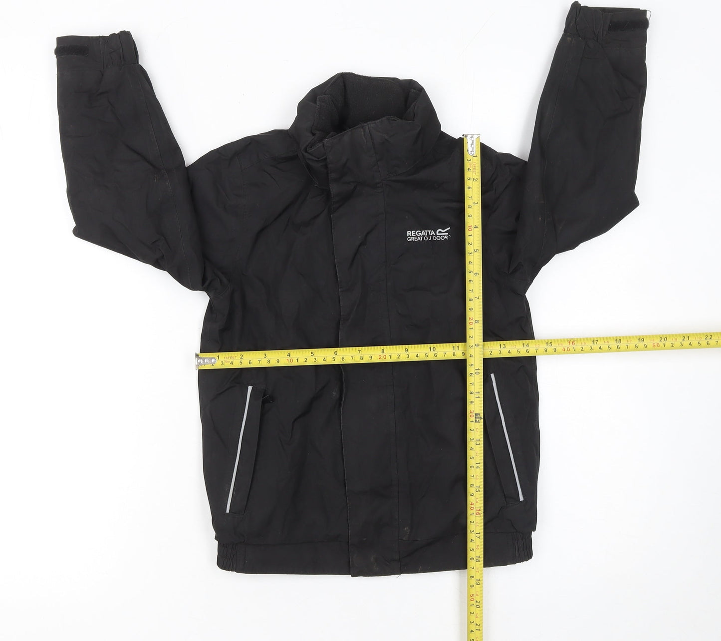 Regatta Boys Black Waterproof Puffer Jacket 5-6 Years Hooded Winter Coat