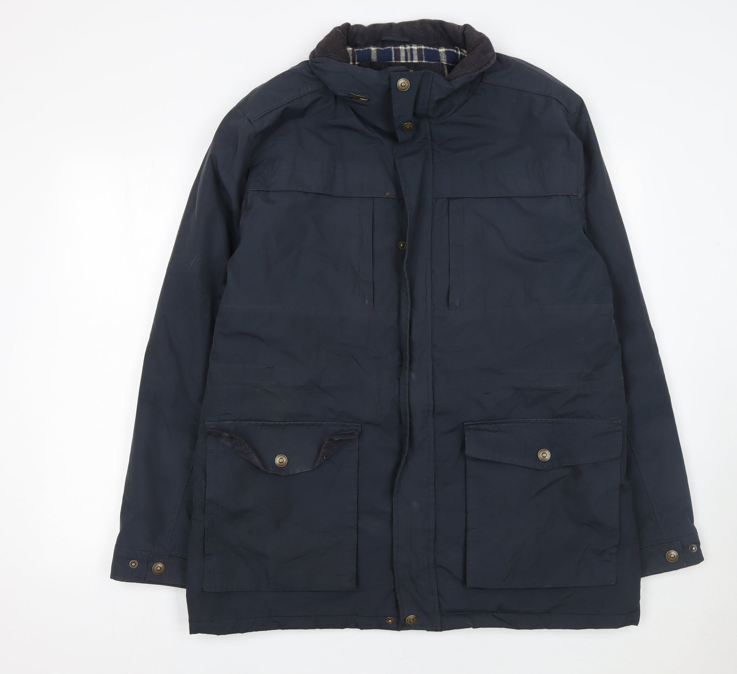 Arctic Storm Men’s Blue L Parka Jacket Polyester Lined Winter Coat