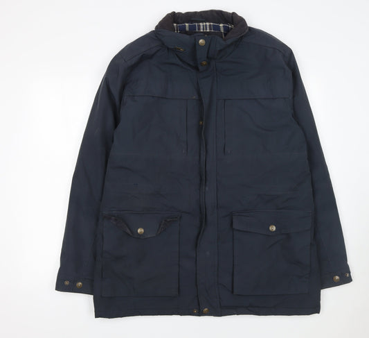 Arctic Storm Men’s Blue L Parka Jacket Polyester Lined Winter Coat