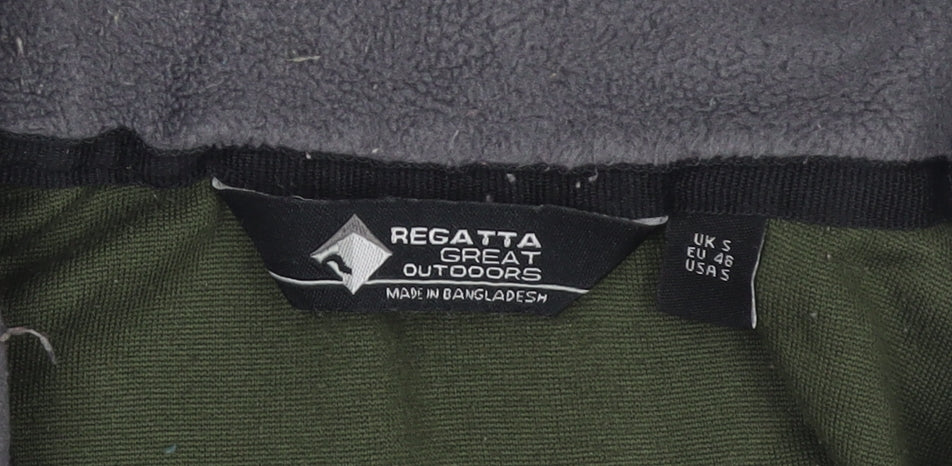 Regatta Men’s Green 1/4 Zip Fleece Sweatshirt Size S Outdoor Pullover