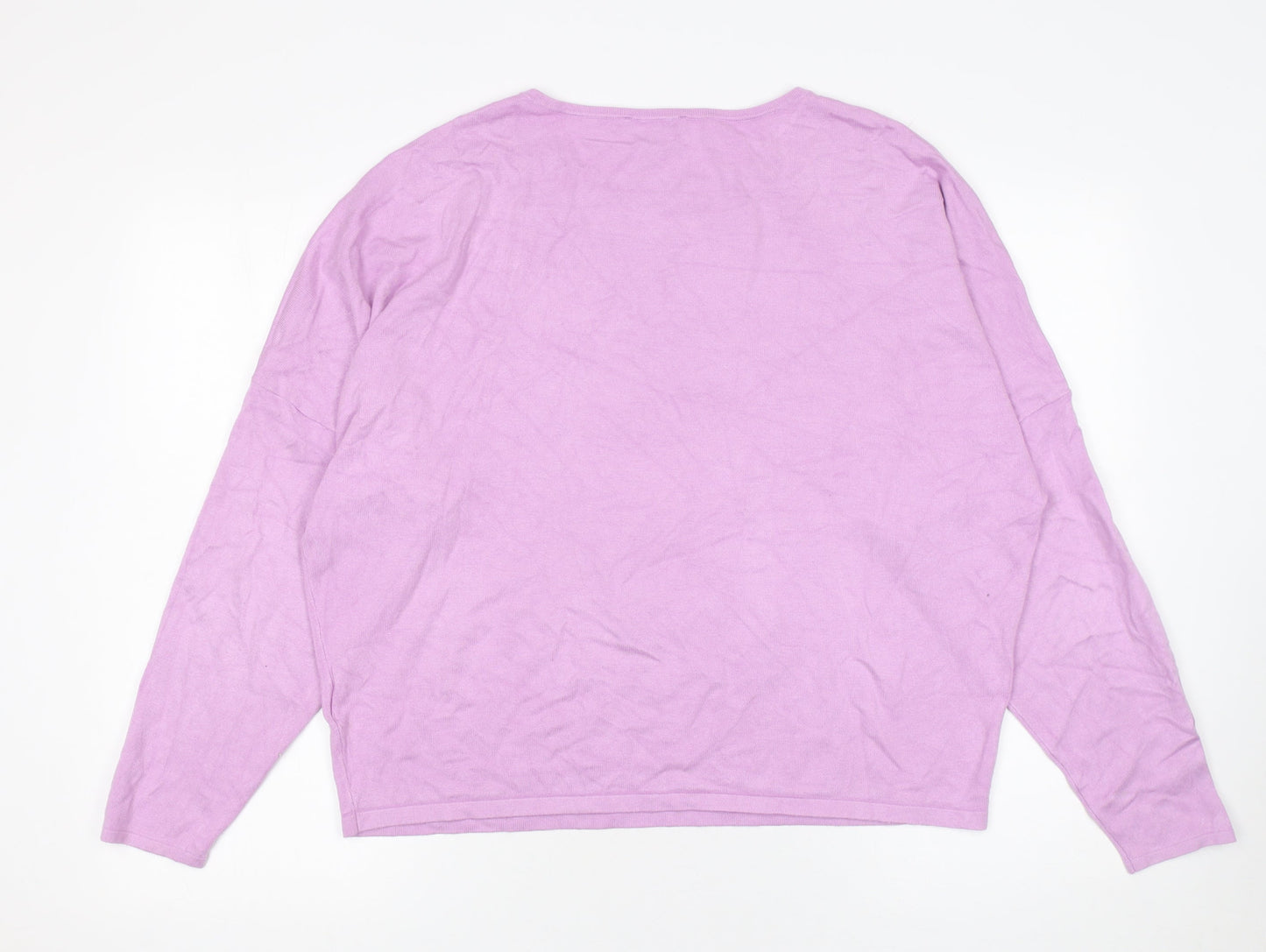 Phase Eight Women’s Purple Knit Relaxed Pullover Jumper Size M
