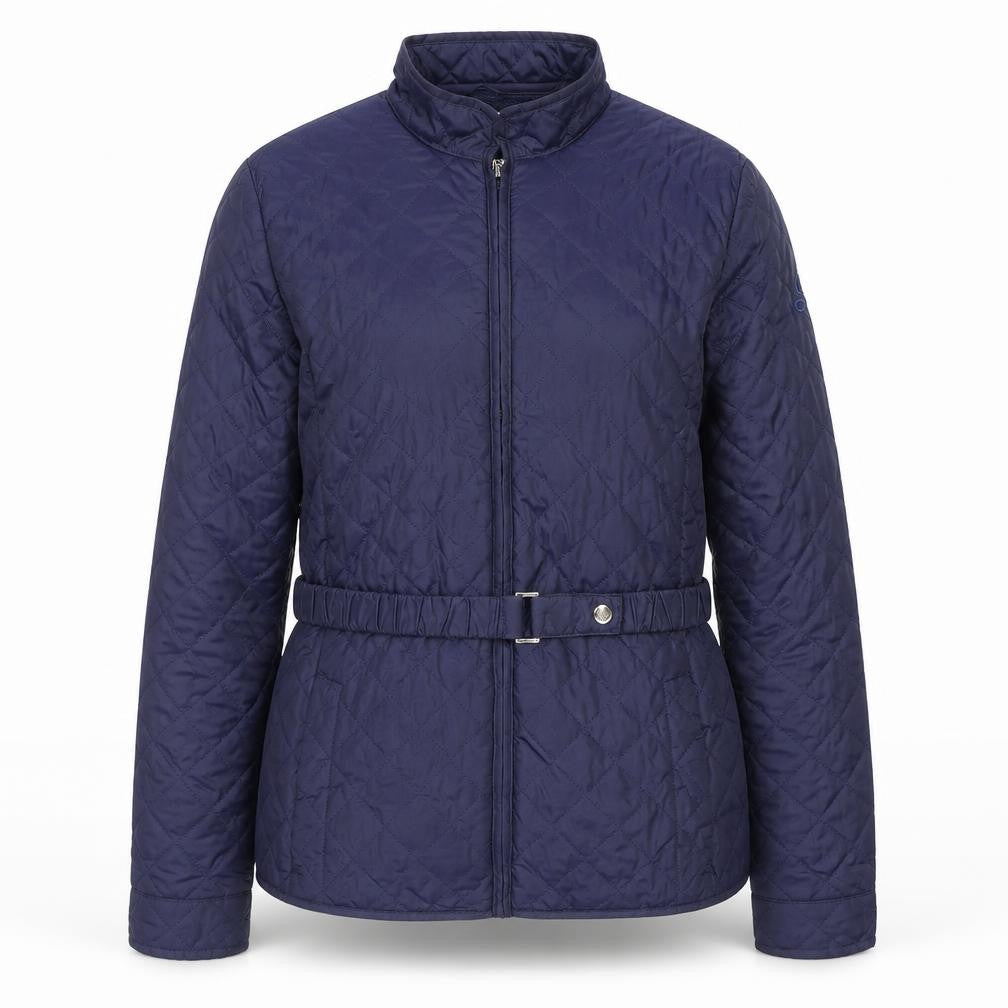 Geox Girls Blue Quilted Mid-Length Belted Jacket 14 Years