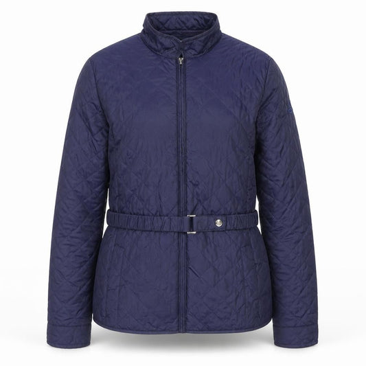 Geox Girls Blue Quilted Mid-Length Belted Jacket 14 Years
