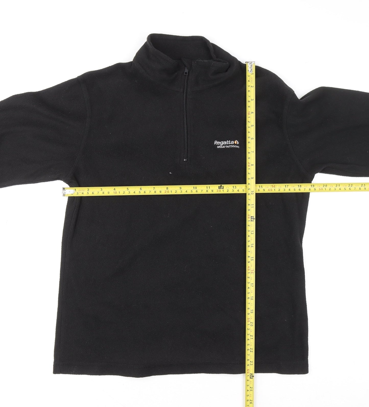 Regatta Women Black Fleece 1/4 Zip Pullover Sweatshirt UK 12
