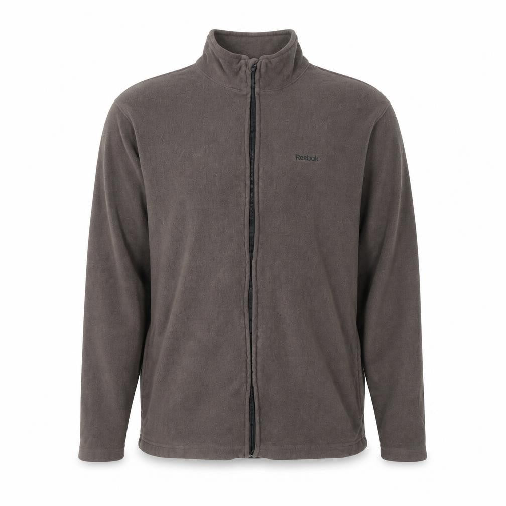 Reebok Men's Brown Full Zip Fleece Sweatshirt Size M