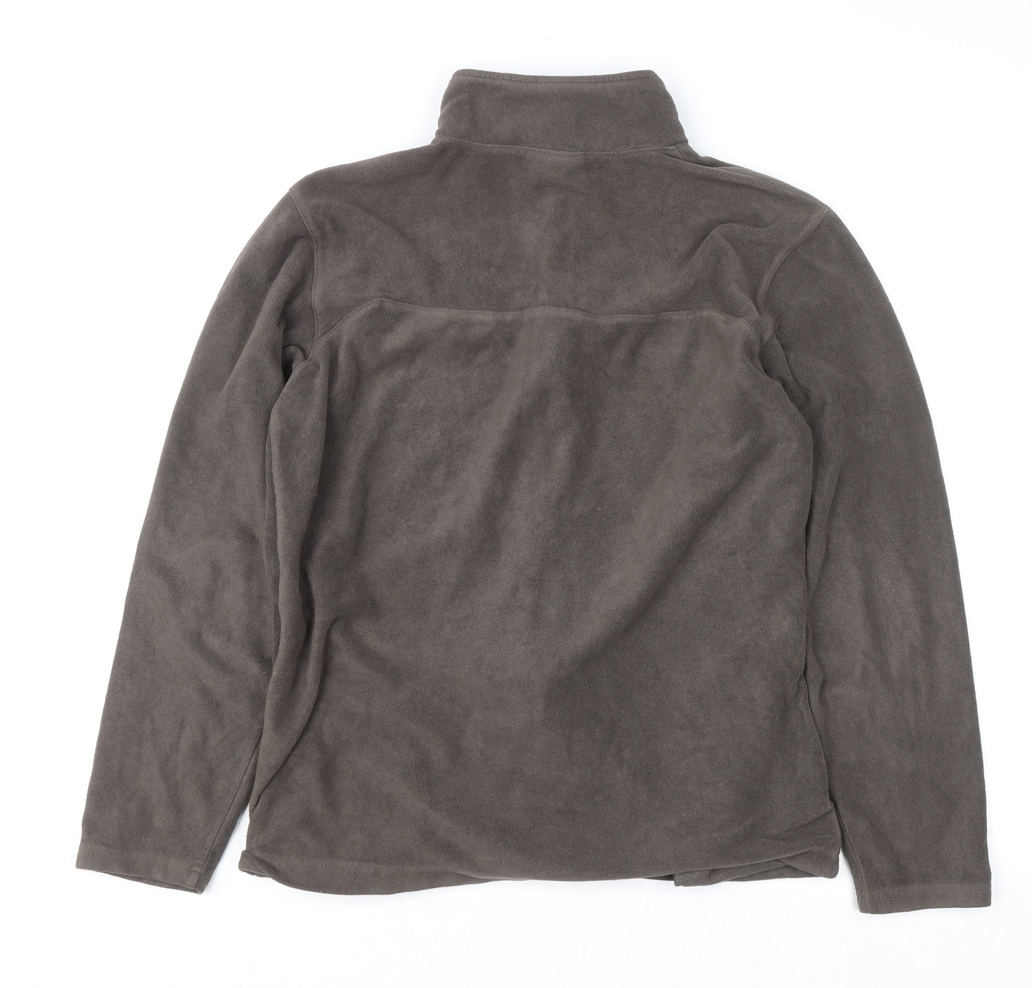 Reebok Men's Brown Full Zip Fleece Sweatshirt Size M