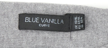 Blue Vanilla Women’s Grey Beaded Knit Pullover Jumper Size 16
