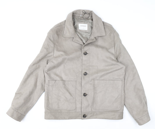 Marks & Spencer Mens Grey M Basic Jacket Lined Spread Collar