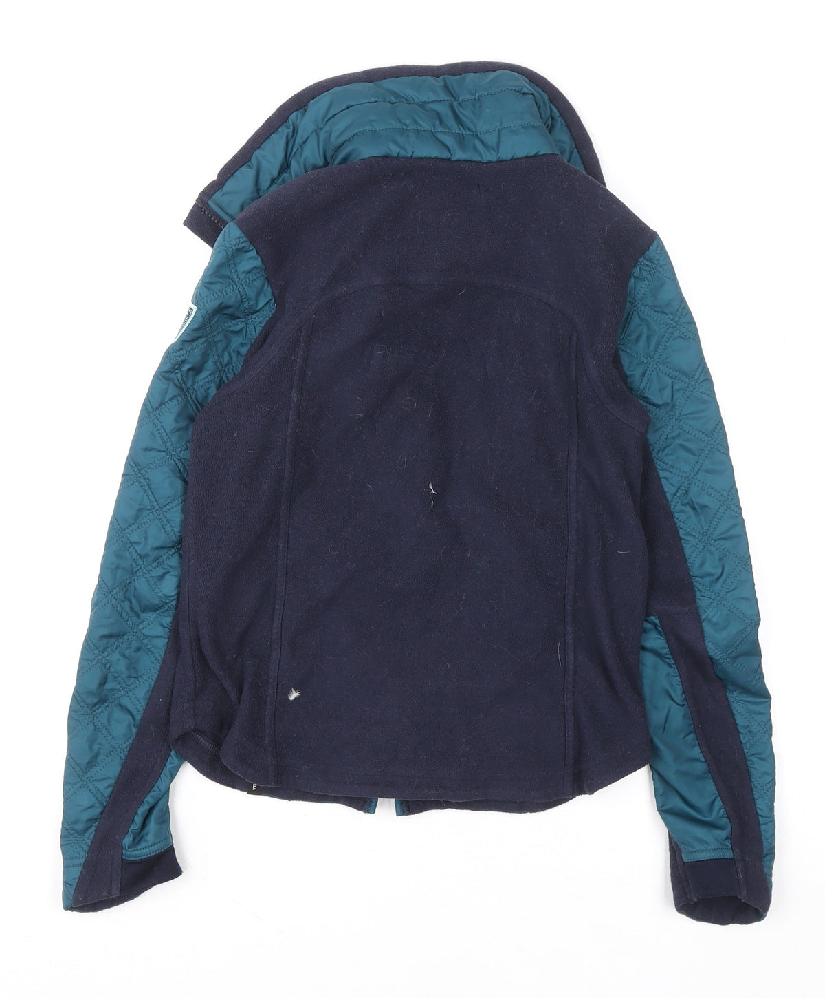 Fouganza Girls Blue Quilted Full Zip Fleece Riding Hoodie 10-11 Years