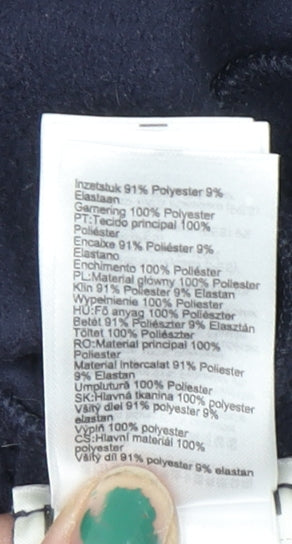 Fouganza Girls Blue Quilted Full Zip Fleece Riding Hoodie 10-11 Years