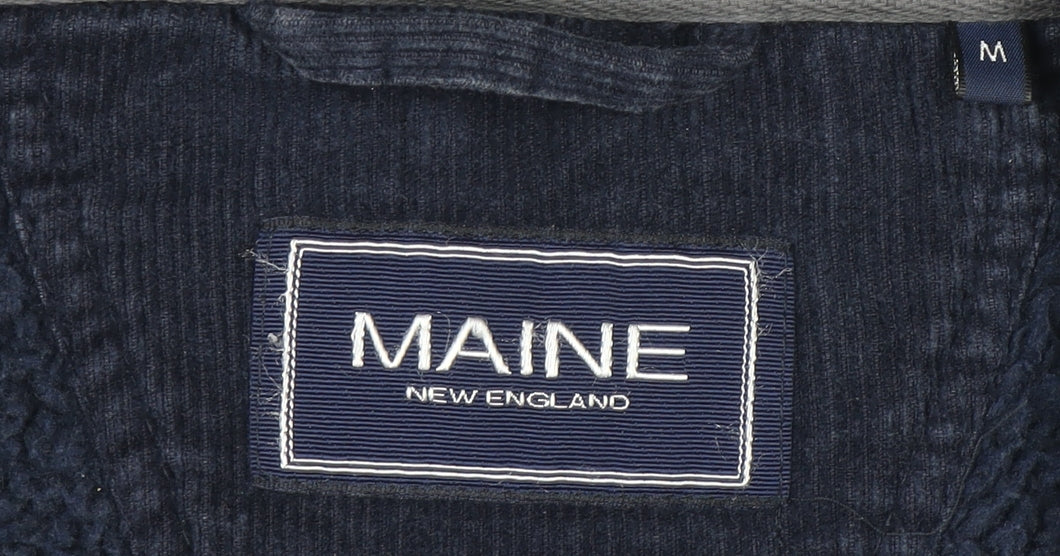 Maine New England Men's Blue Full Zip Fleece Sweatshirt M